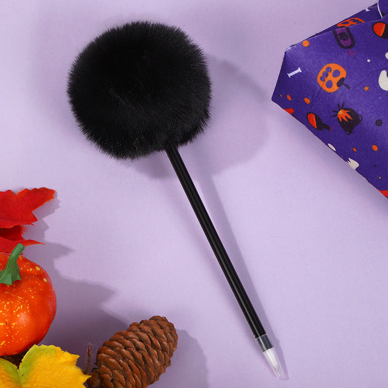 Wholesale Candy Color Hair Ball Pens