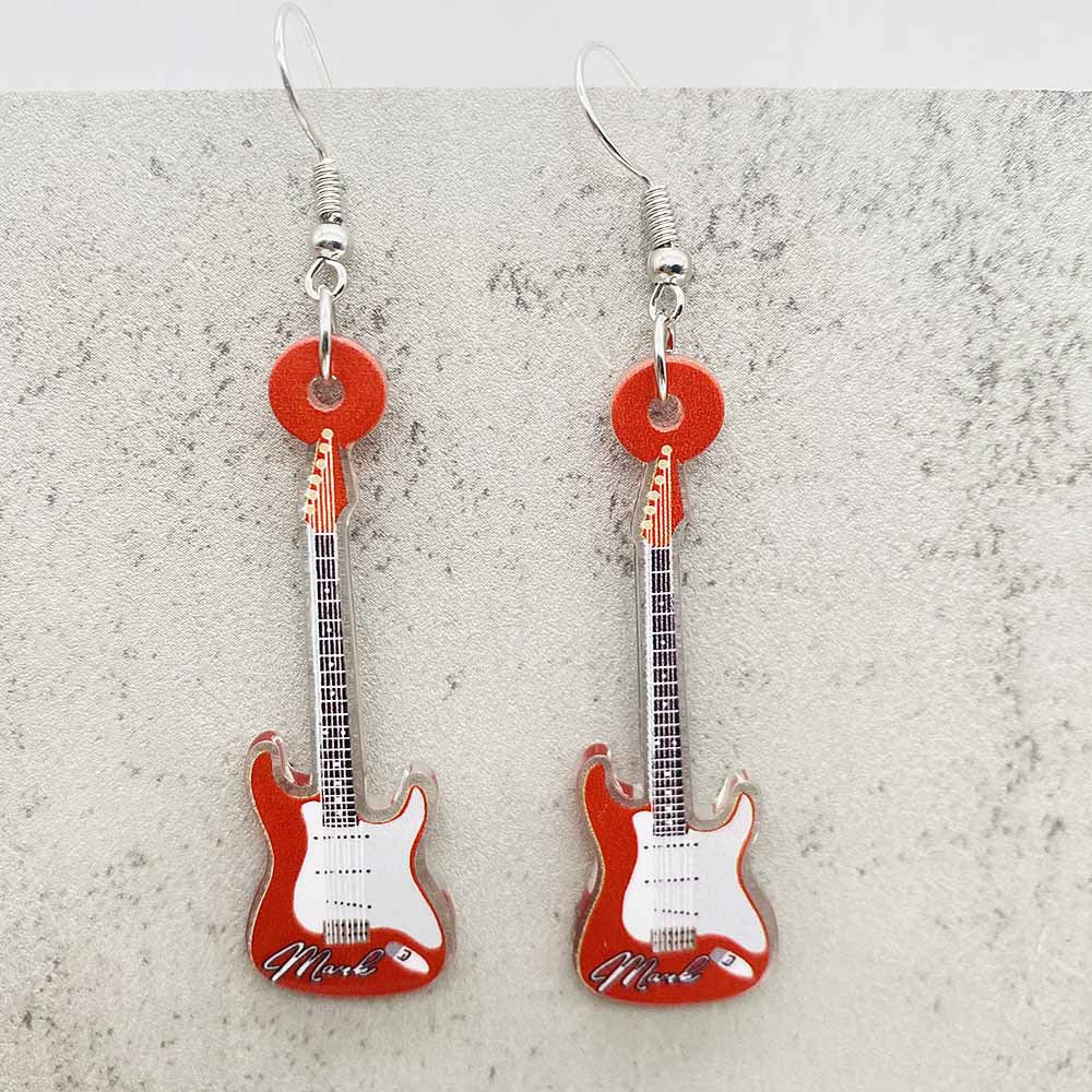 Wholesale Music Instruments Electronic Guitar Acrylic Earrings