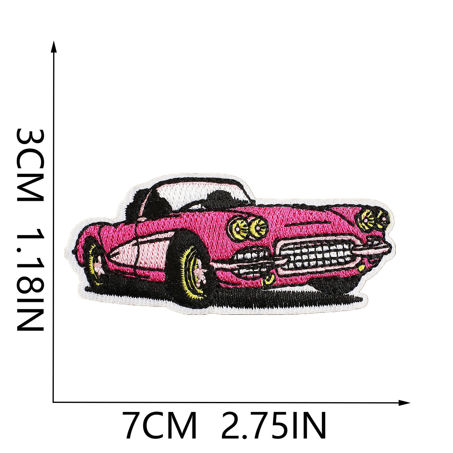 Wholesale Embroidered cloth patch pink girl disco super running high heels patch