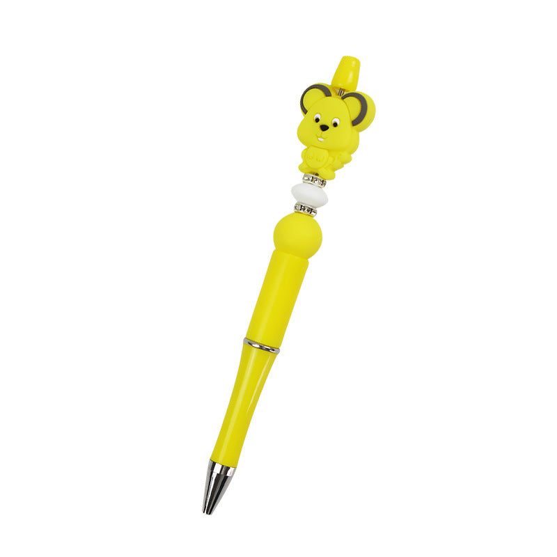 Wholesale 10PCS DIY Handmade Cartoon Mouse Silicone Bead Pen
