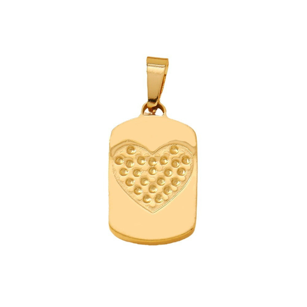 Wholesale Single Pendant Stainless Steel Love Cross Element Pendant DIY Bracelet Necklace Accessories