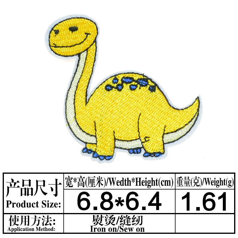 Wholesale Trendy Dinosaur Embroidered Twill Patch T Rex Sew On Applique For Clothing Towels DIY Craft Gift