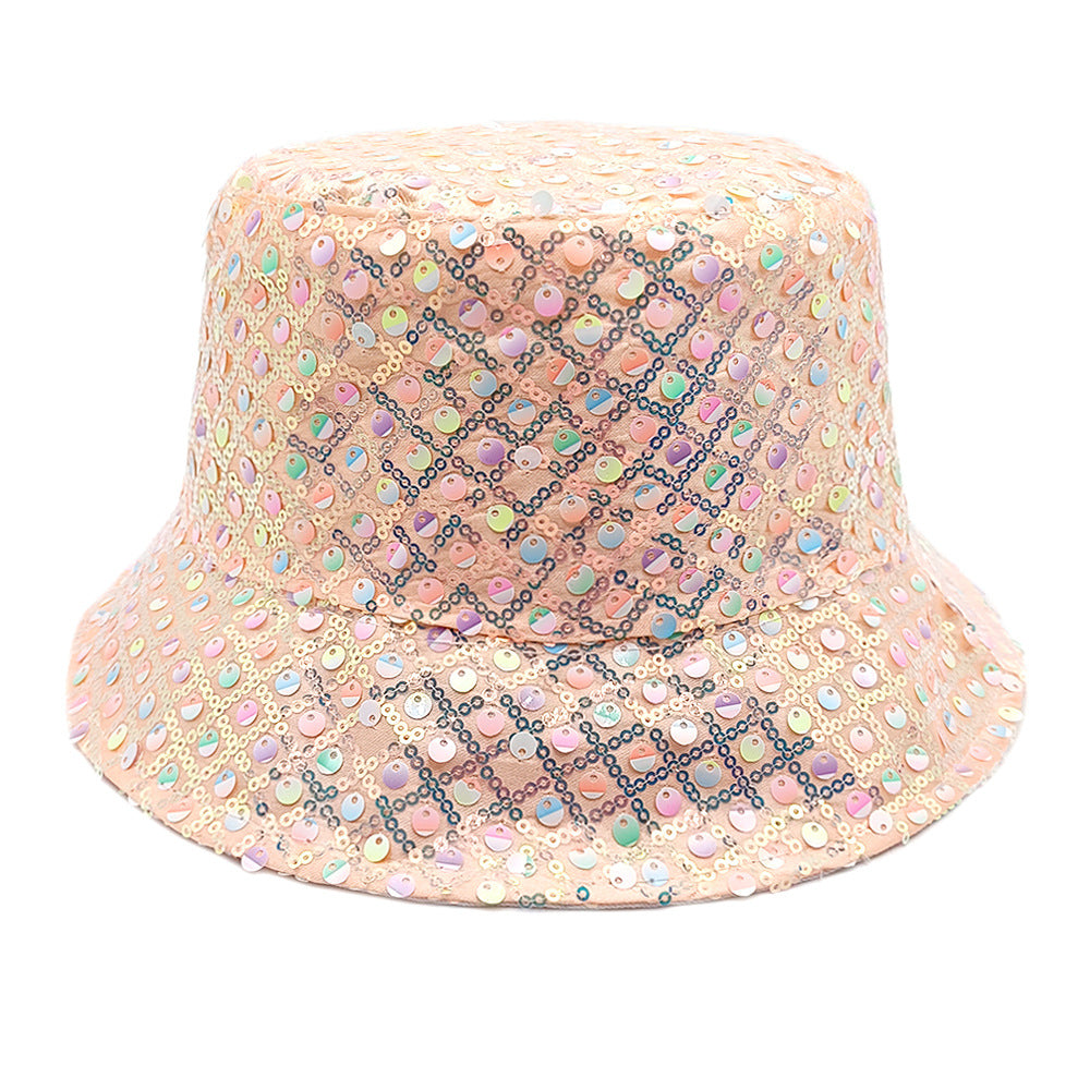 Wholesale Sun visor sequined small basin hat diamond bucket hat fisherman hat