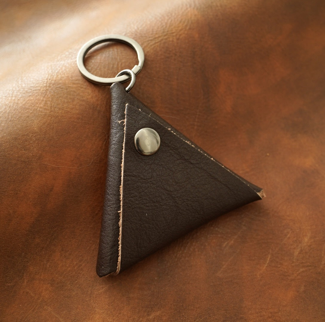 Wholesale Triangle Zero Wallet Cowhide Key Buckle