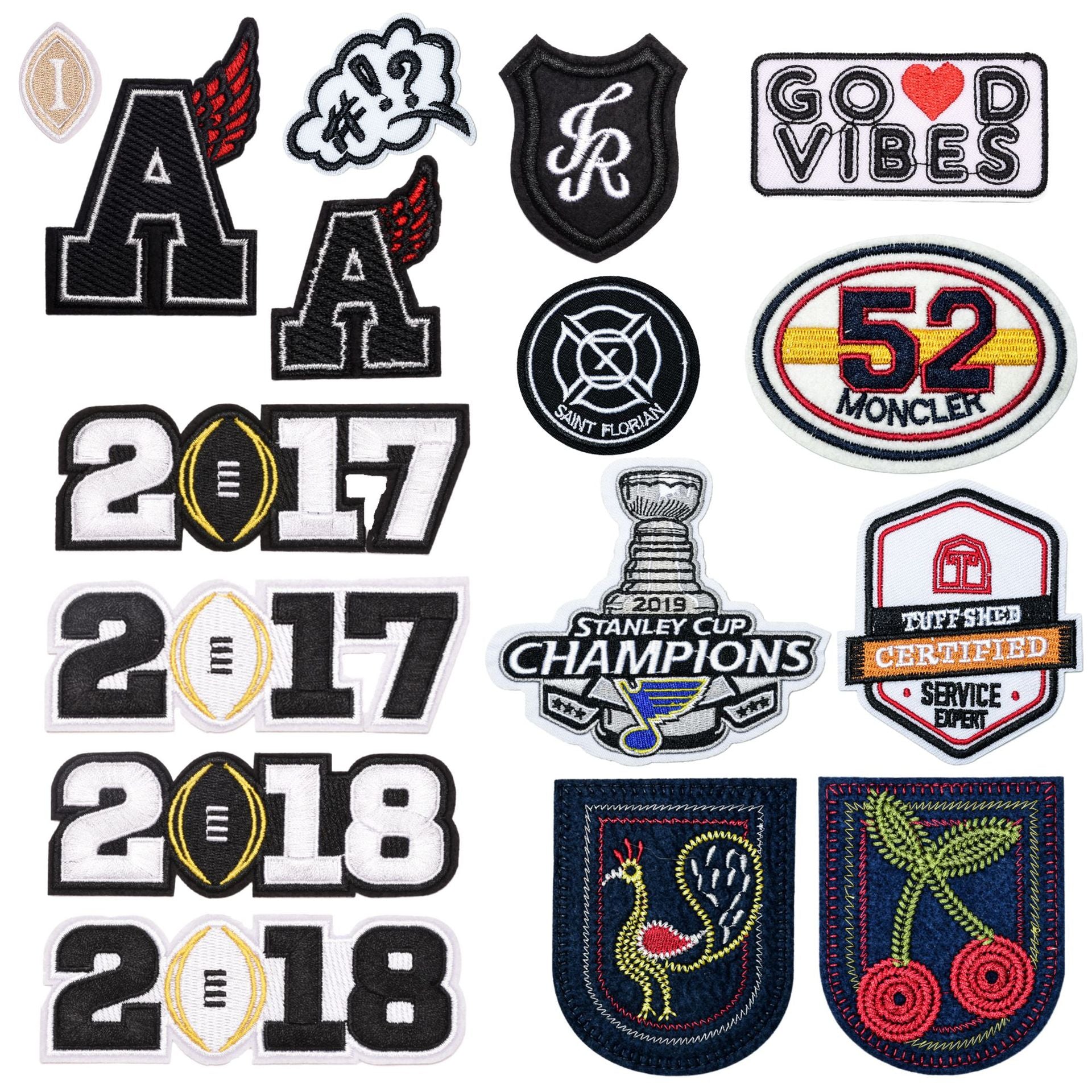 Wholesale Baseball Team Embroidered Patches Set 16 Styles Cloth Badges For Clothing Stylish DIY Accessory
