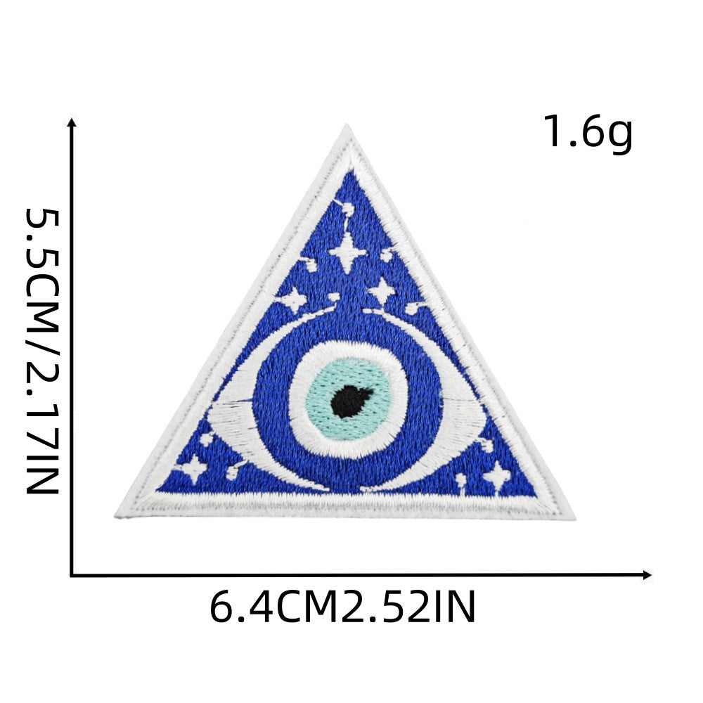 Wholesale Polyester Thread Evil Eye Embroidered Patch Decorative Sew On Applique For DIY Craft Home Decor And Fashion Accessory