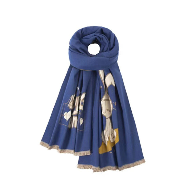 Wholesale Cartoon Rabbit Winter Thick Viscose Fiber Scarf