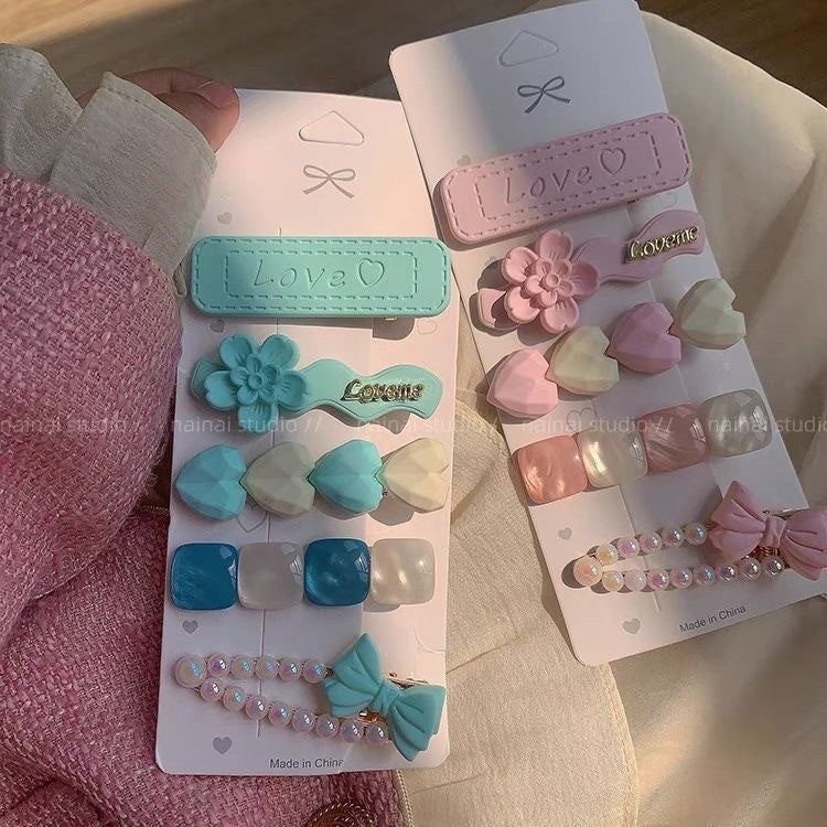 Wholesale Rhinestone Pearl Hair Clip Set