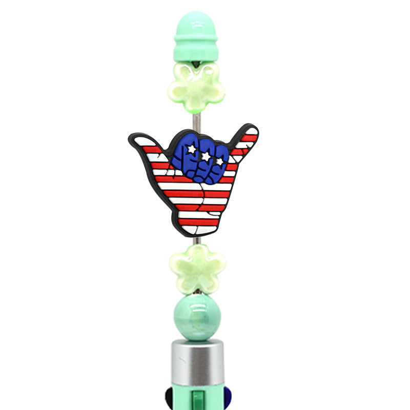 Wholesale Random 100pcs Soft Glue Beaded Pen Decoration DIY Beads