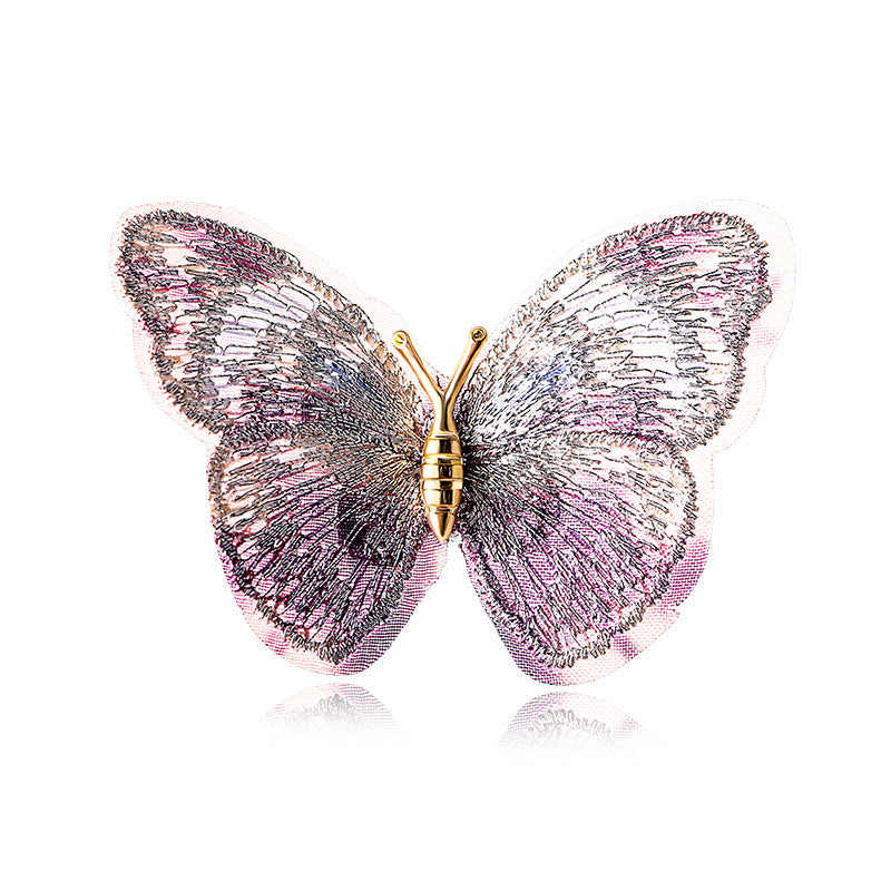 Wholesale Embroidered Butterfly Alloy Brooch