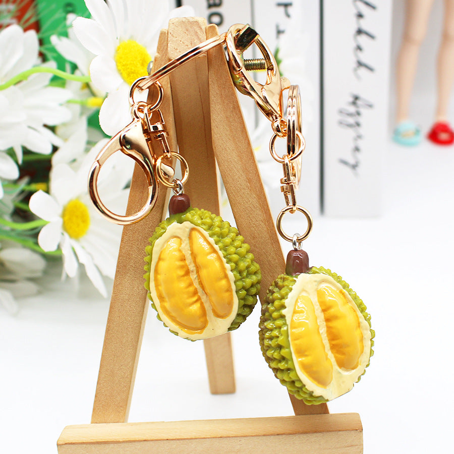 Wholesale Resin Simulation Fruit Durian Keychain