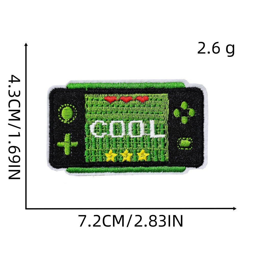 Wholesale Green cartoon game console embroidery DIY Patches