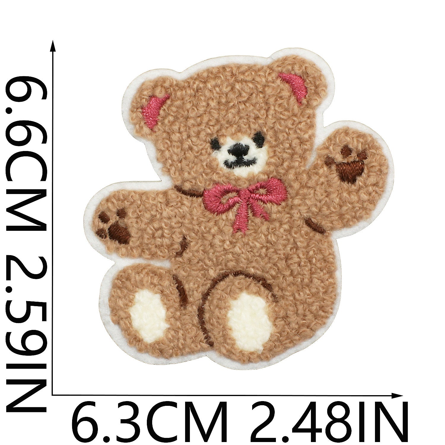 Wholesale Bow Bear Embroidered Cloth DIY Patches