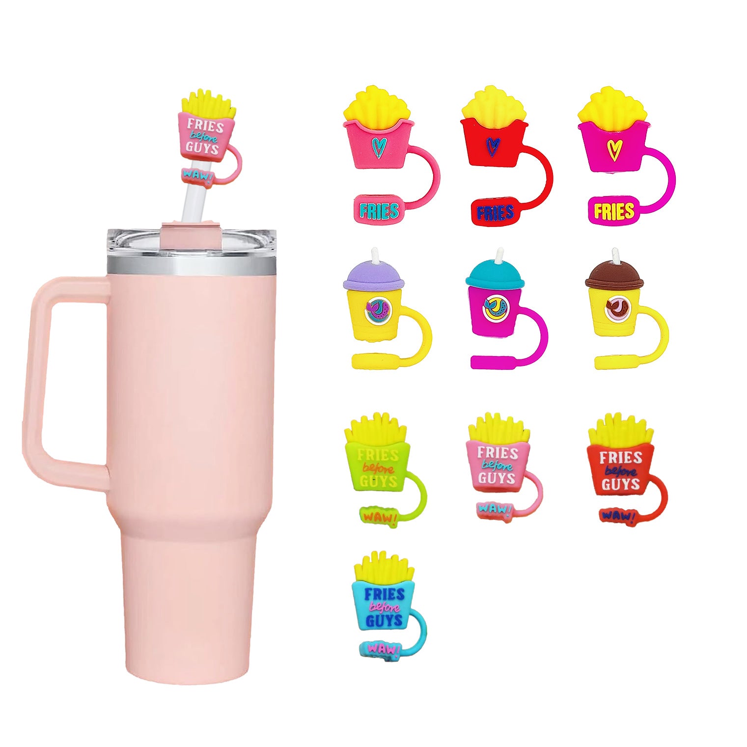 Wholesale New Food Grade Silicone Straw Cover Kids Glass Straw Dust Cover