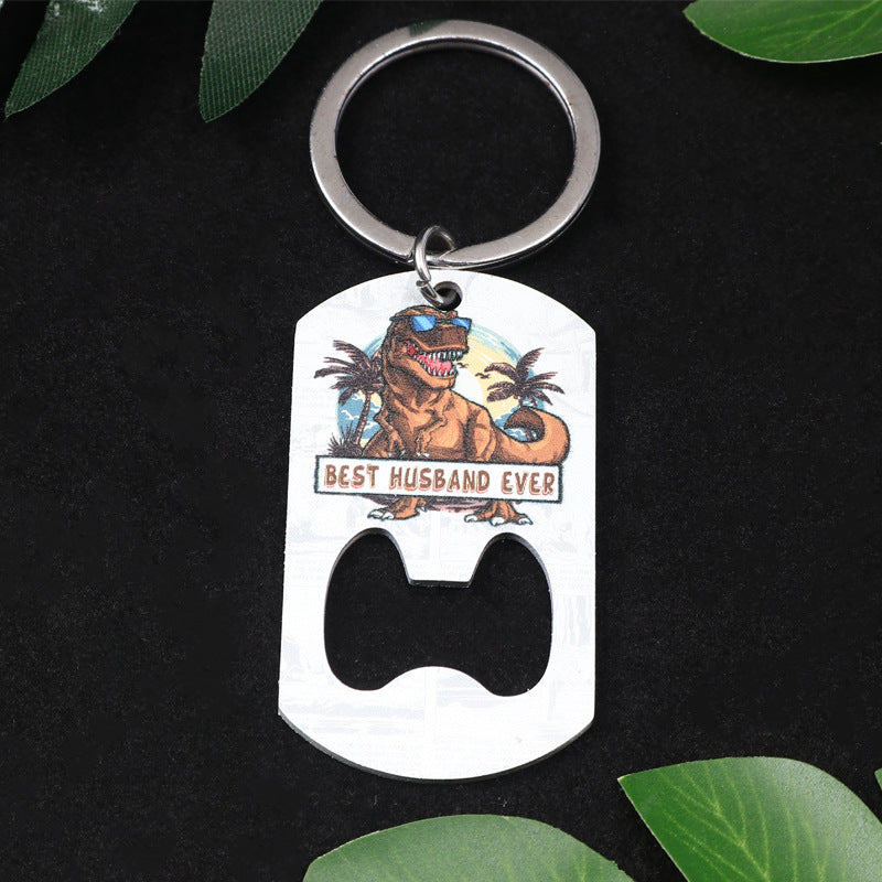 Wholesale Dinosaur Stainless Steel Keychains