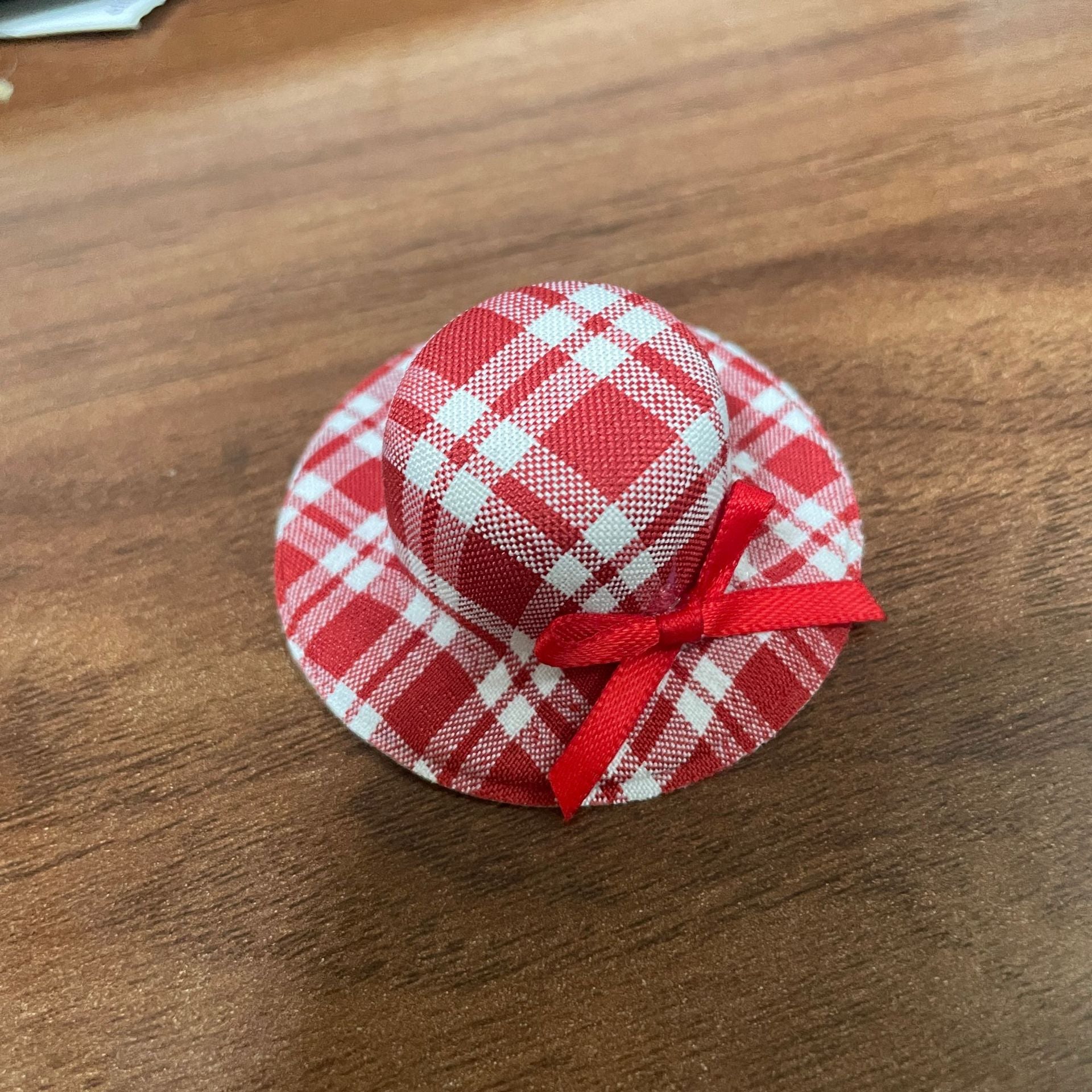 Wholesale Mini bow woven straw hat Doll Accessories