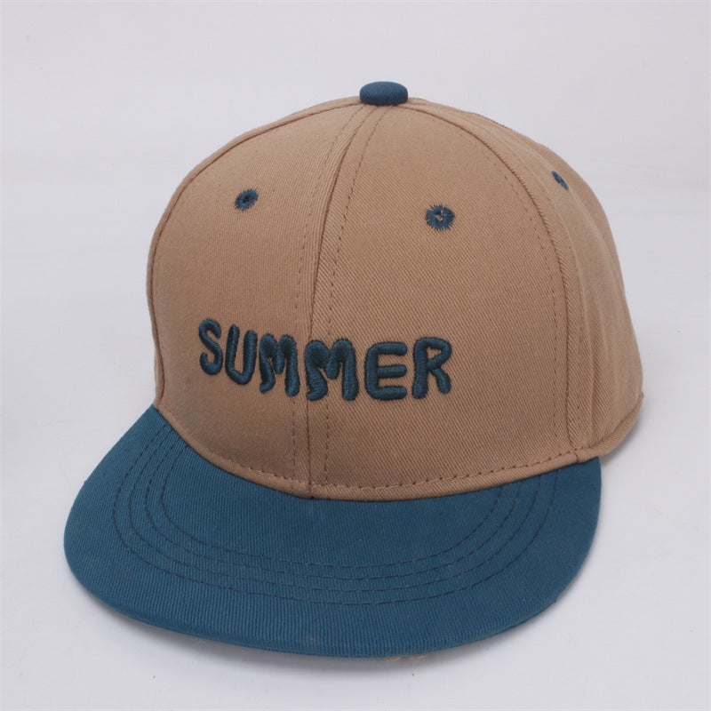 Wholesale Cotton Polyester Embroidered English Letter Flat Edge Children's Baseball Hat