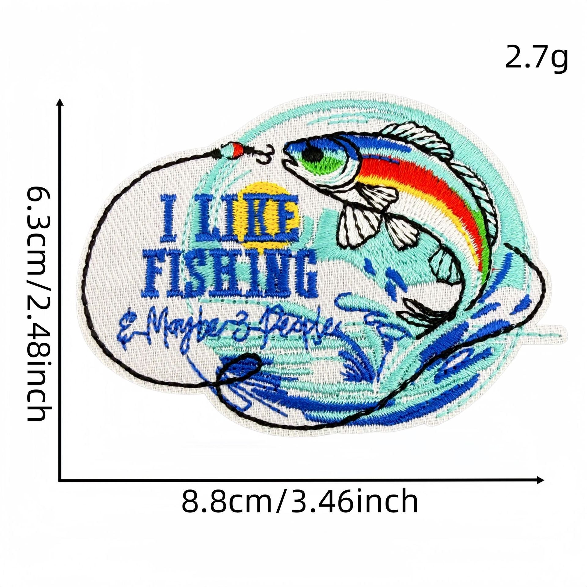 Wholesale 20 Pack Fishing Themed Embroidered Patches Cartoon Iron On Stickers For Clothing Decoration DIY Craft