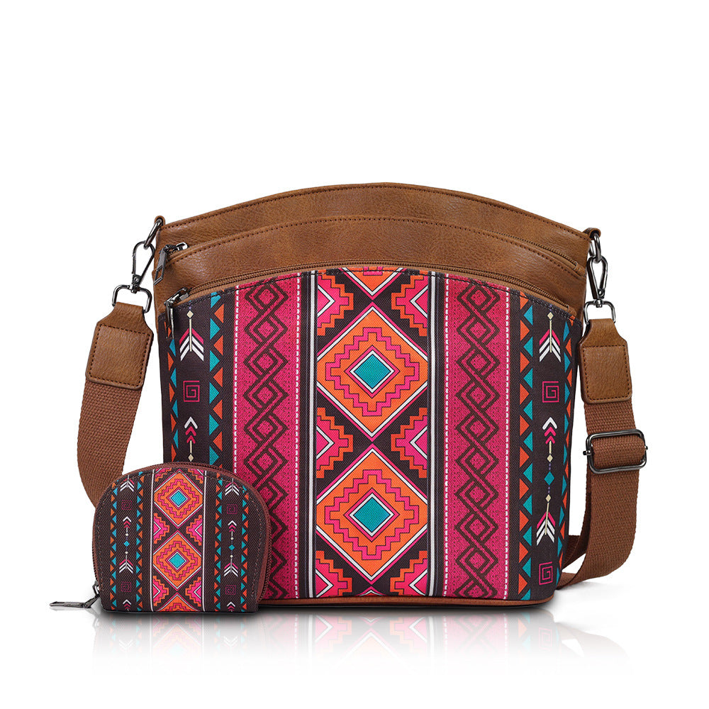 Wholesale Bohemian ethnic style two-piece crossbody bag