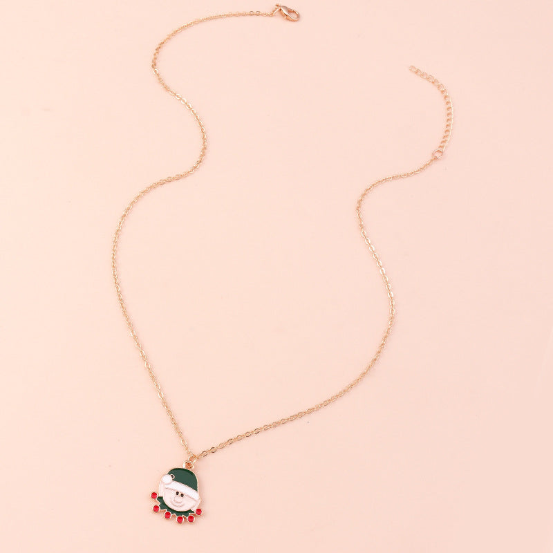 Wholesale Christmas Necklace Santa Claus Christmas Tree Snowman Necklace Sweater Chain