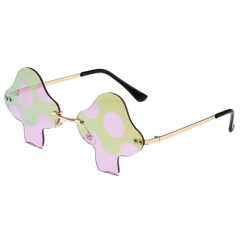 Wholesale PC Color Film Mushroom Frameless Colorful Sunglasses