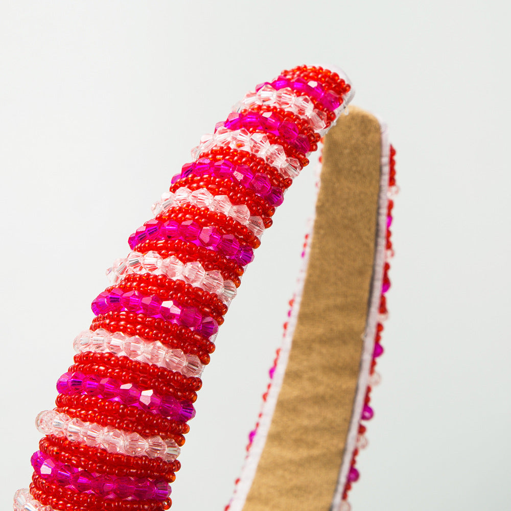 Wholesale Crystal Color Valentine's Day Hair Bands