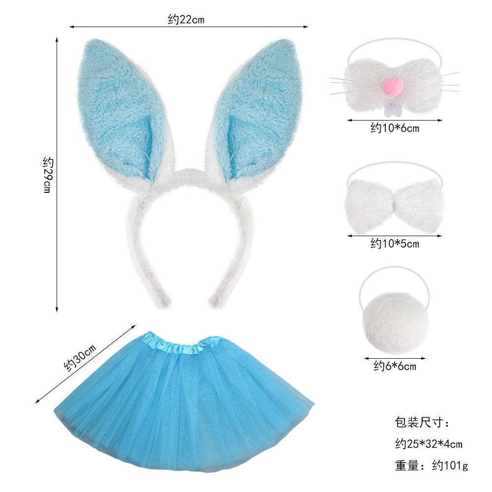 Wholesale Halloween Women Children's Performance Props Easter Cute Plush Rabbit Ear Headwear
