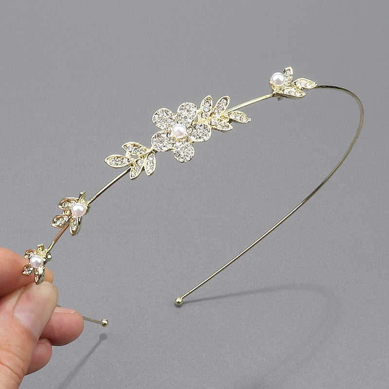 Wholesale Korean style high-end niche leaf flower headband