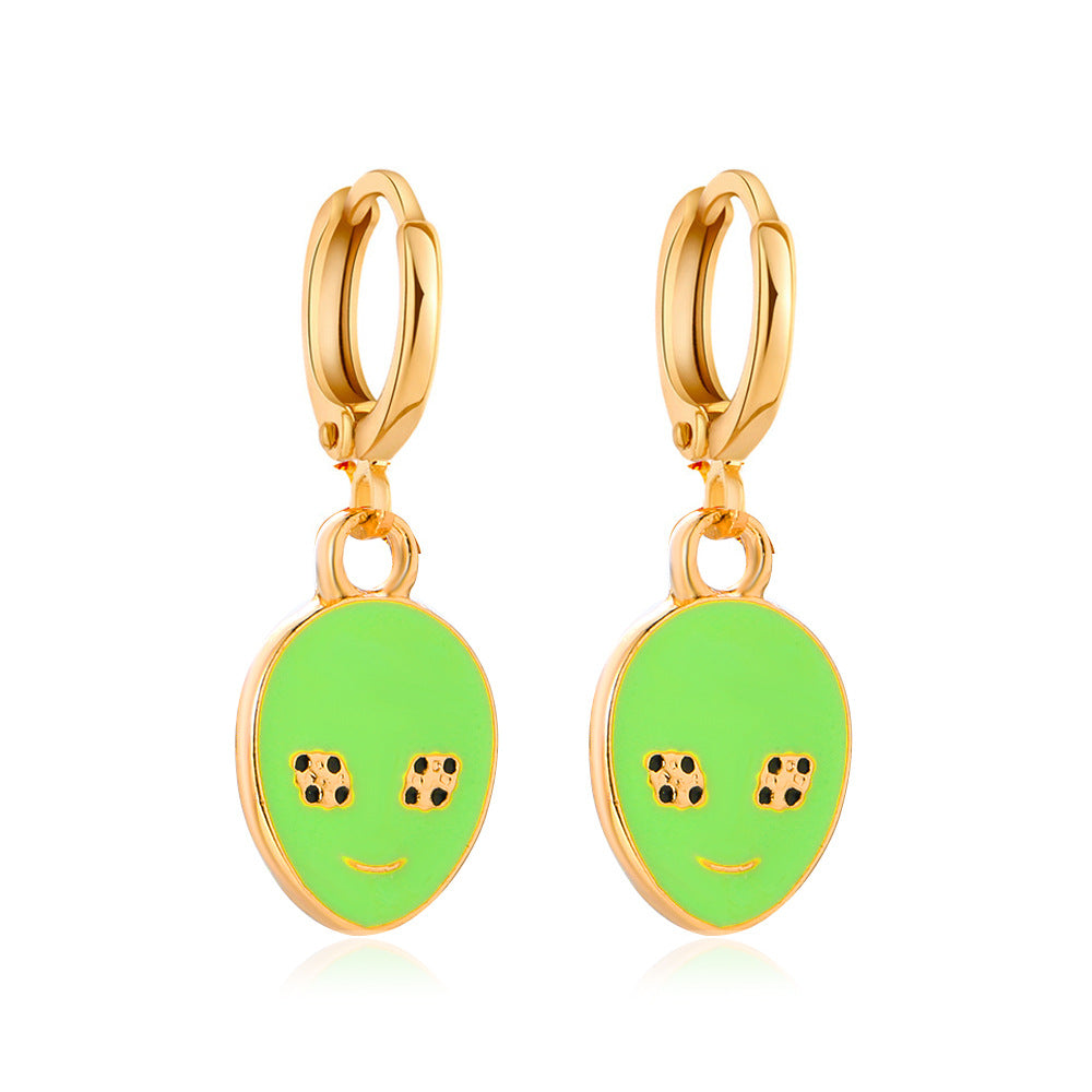 Wholesale Color Alien Alloy Earrings