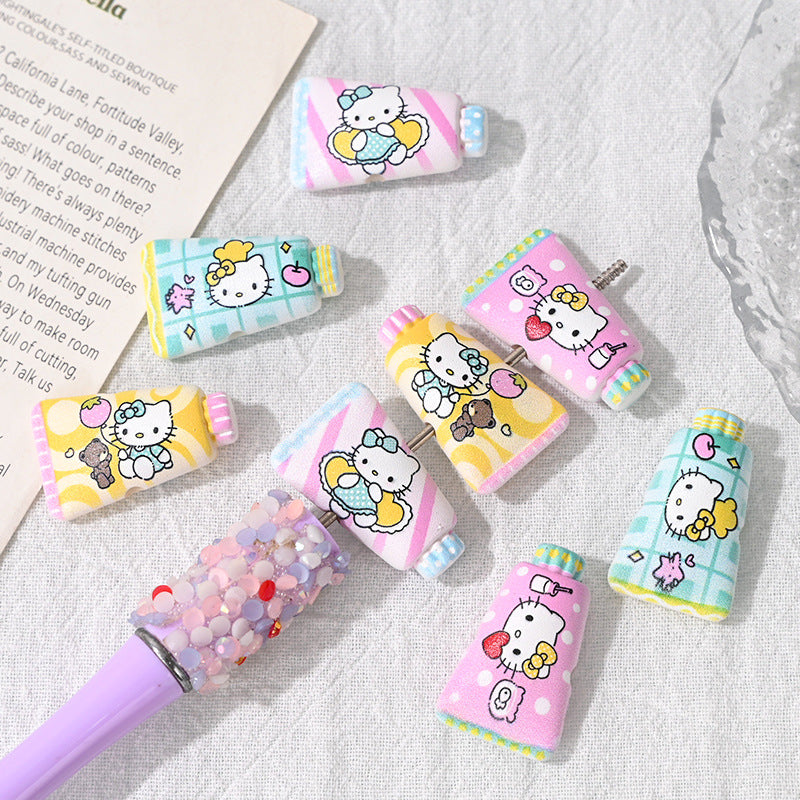 Wholesale 10pcs Cute cartoon cat toothpaste shape Acrylic Beads