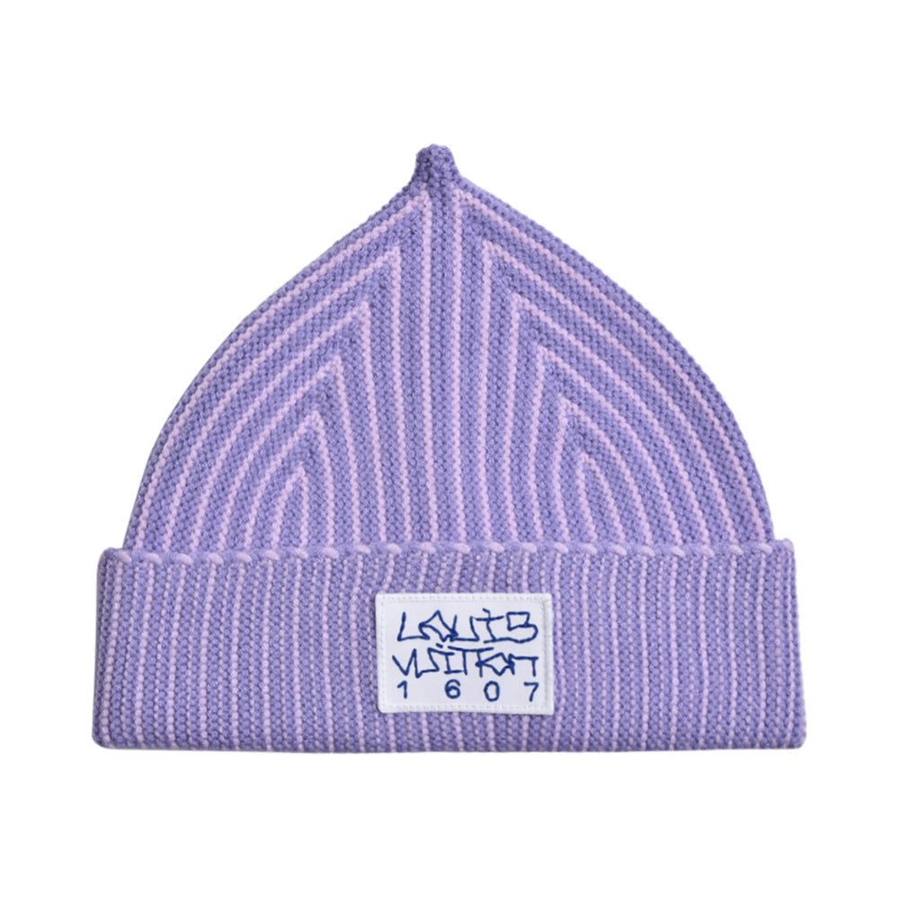 Wholesale Striped Knitted Hat Autumn and Winter Warm Windproof Woolen Hat