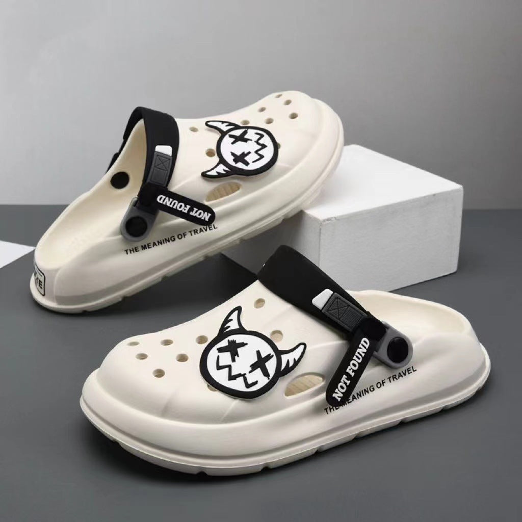 Wholesale Men's summer thick-soled casual sports non-slip soft-soled sandals outdoor dual-use drooping beach slippers