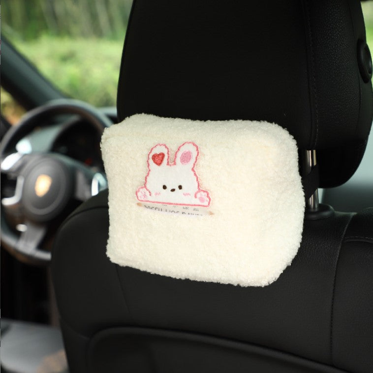 Wholesale car paper drawer bag creative cute lambskin car tissue box