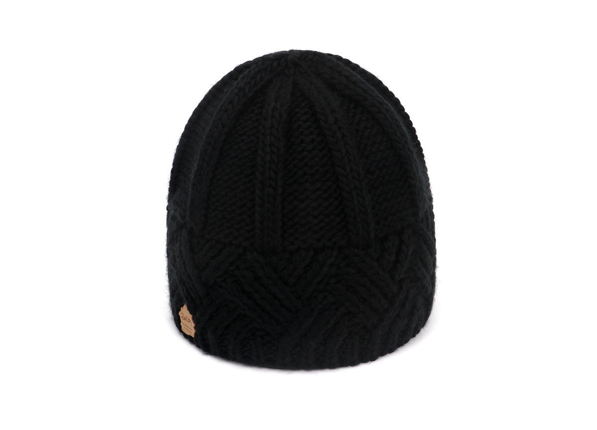 Wholesale Autumn and Winter Warm Knit Versatile and Plush Ear Protection Woolen Hat