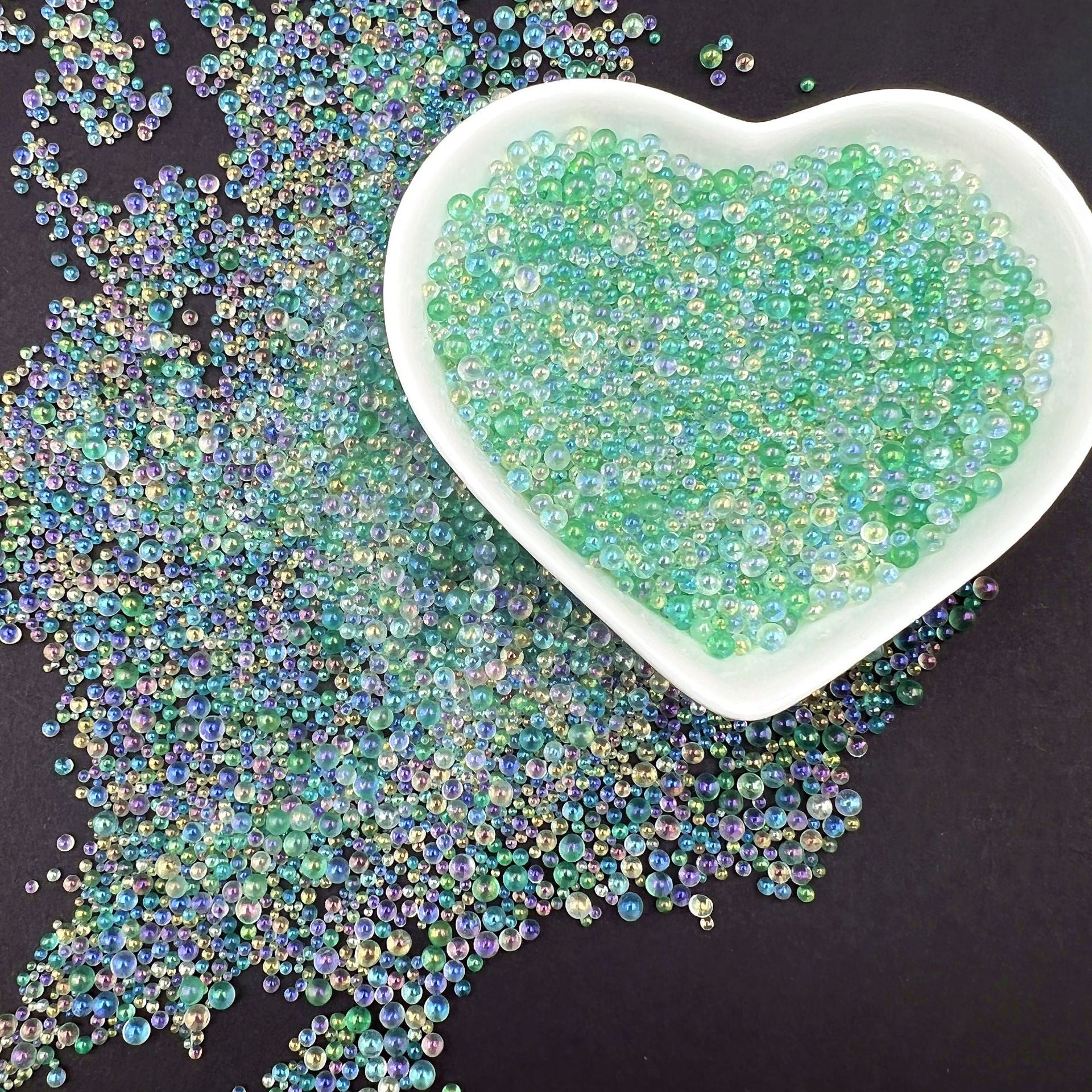 Cuentas de burbujas no poriores al por mayor cuentas redondas de vidrio transparente