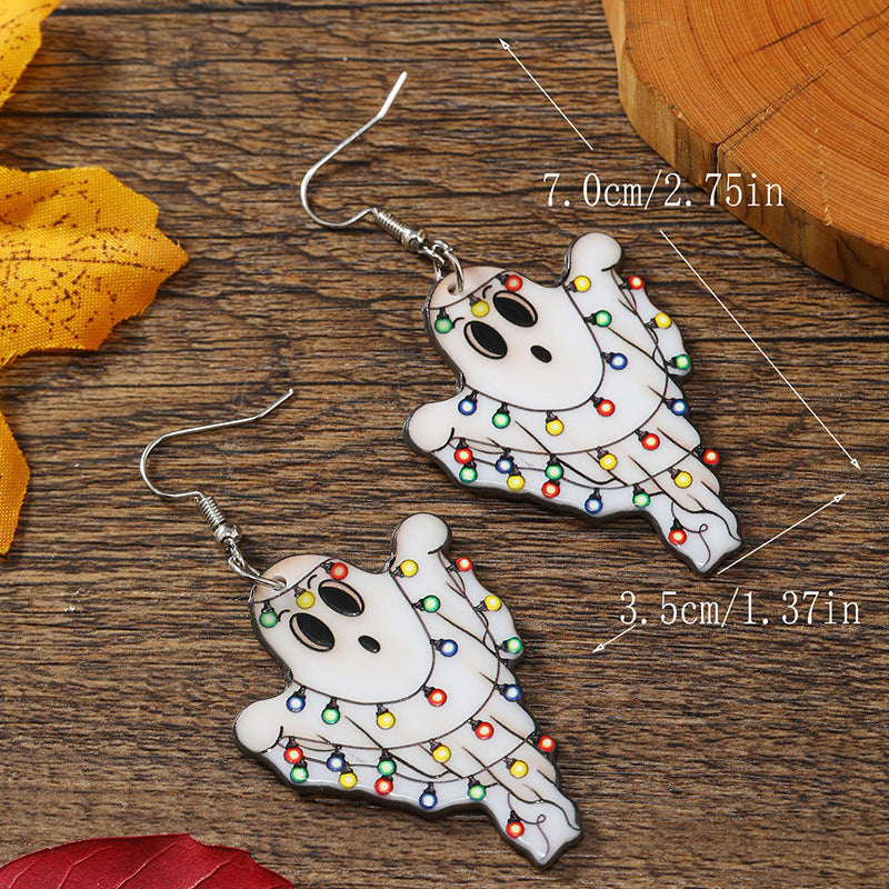 Wholesale Acrylic Christmas and Halloween Spooky Cute Earrings