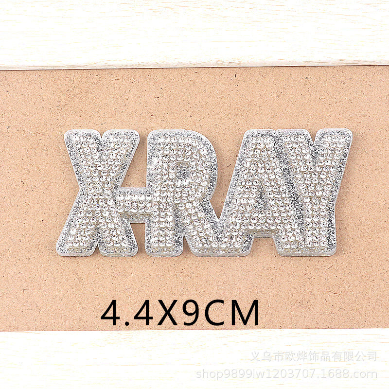 Wholesale Glitter Cartoon Letter  Acrylic DIY Patches
