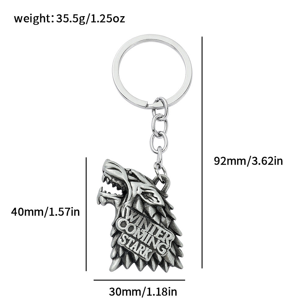 Wholesale scepter hourglass keychain game jewelry crown pendant