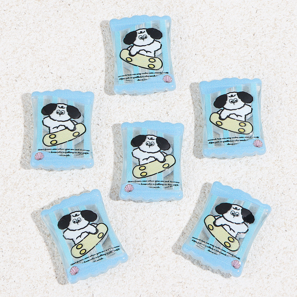 Wholesale 10pcs 14mm printed cartoon bear candy block acrylic beads