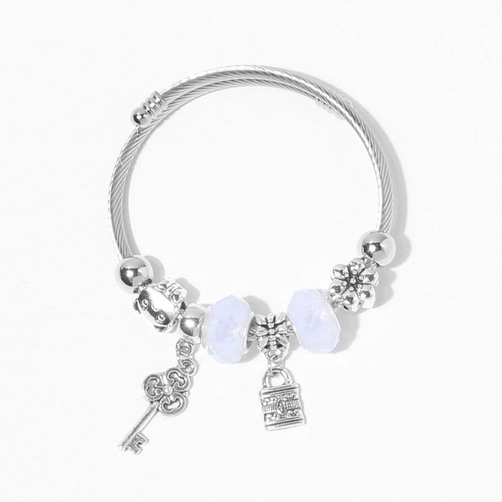 Wholesale Alloy Key Lock Pendant Bracelet