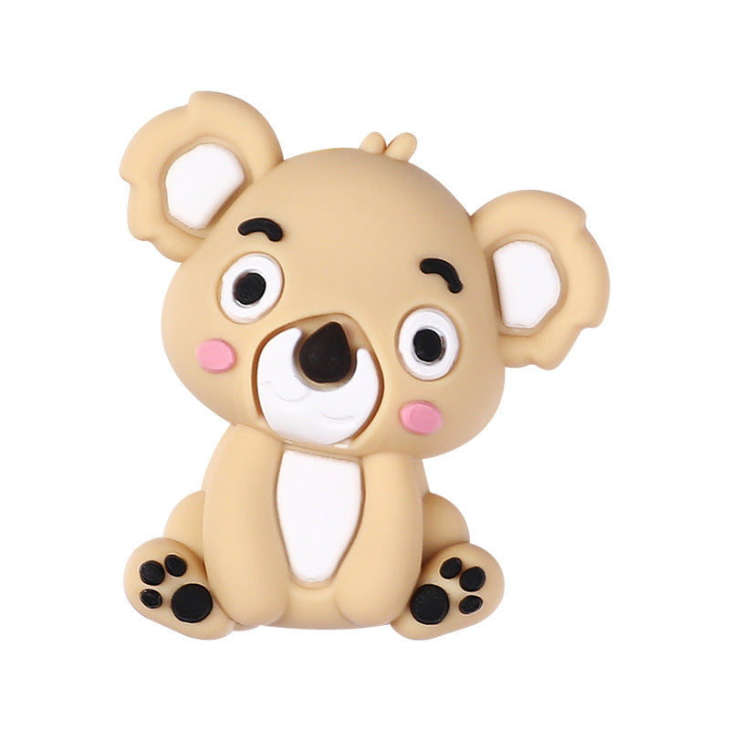 Wholesale 20pcs/pack 3D Koala Silicone Beads Cartoon Animal DIY Beads