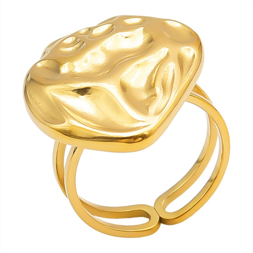 Wholesale Valentine's Day Geometric Love Shaped Stainless Steel Rings