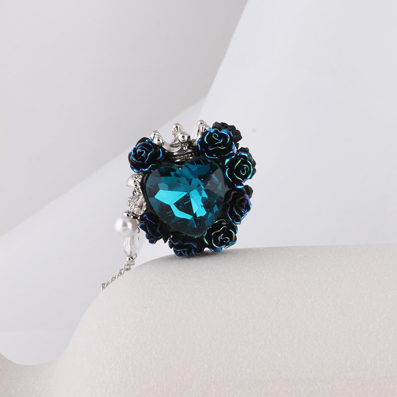 Wholesale Heart-shaped Rose Soft Clay Straight Hole Beads