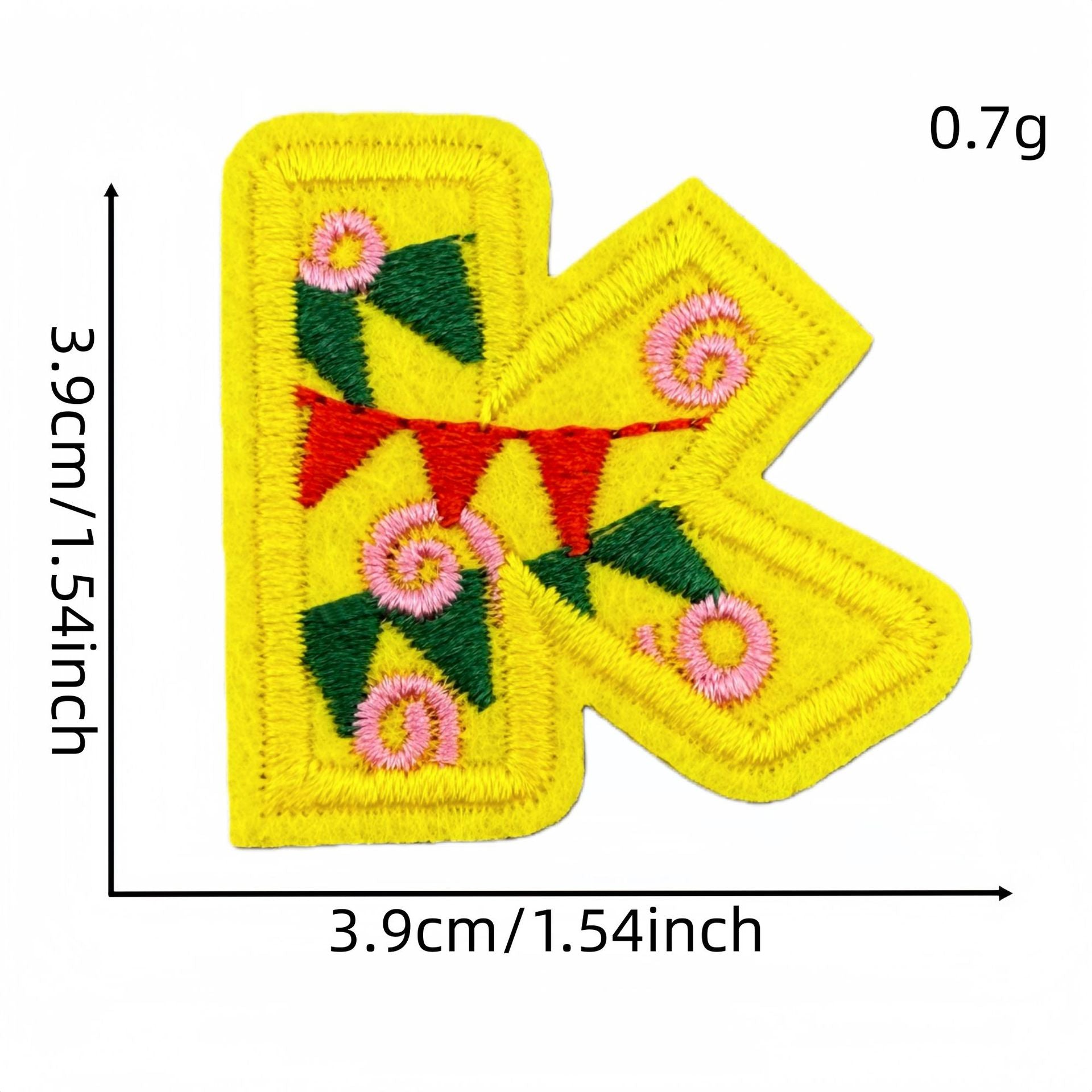 Wholesale Polyester Cartoon Alphabet Embroidery Patches Iron On DIY Clothing Bag Accessory