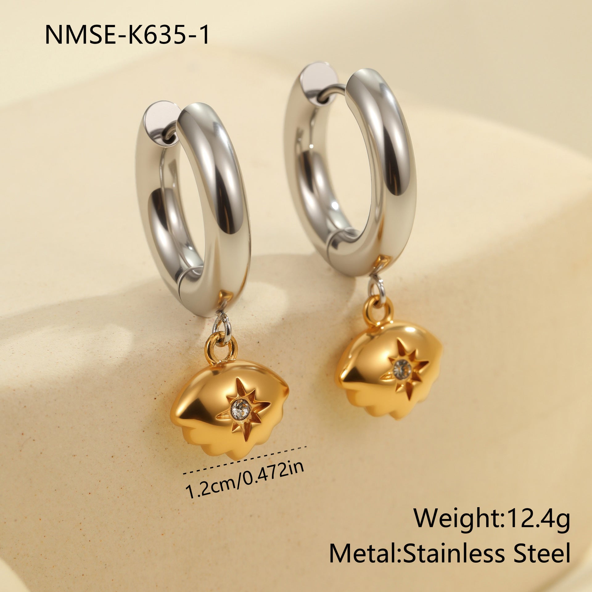 Wholesale Christmas tree heart Stainless Steel Earrings