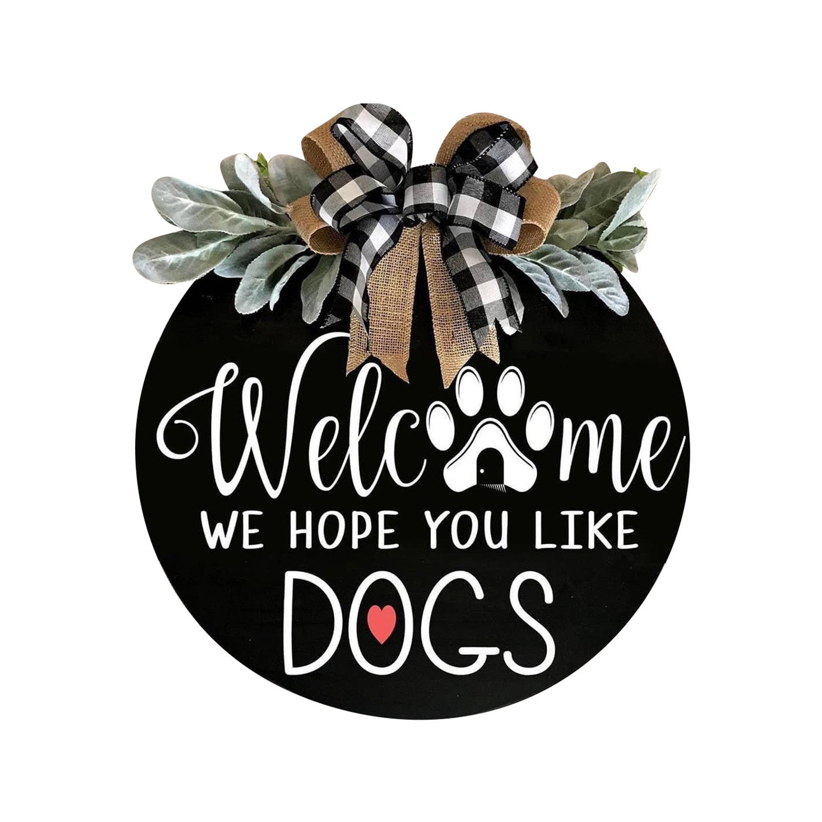 Wholesale Wreath Front Decoration Circular Welcome Wooden Door Signs