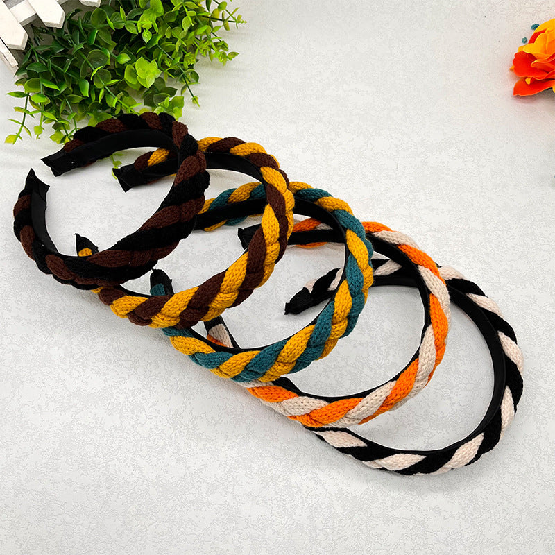 Wholesale  crocheted twist hairband wholesale  high-grade hair accessories