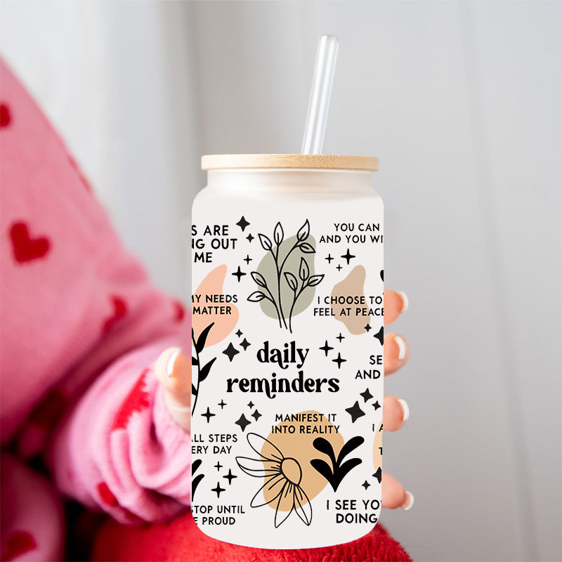 Wholesale English phrase series 16oz Cup UV DTF Wraps