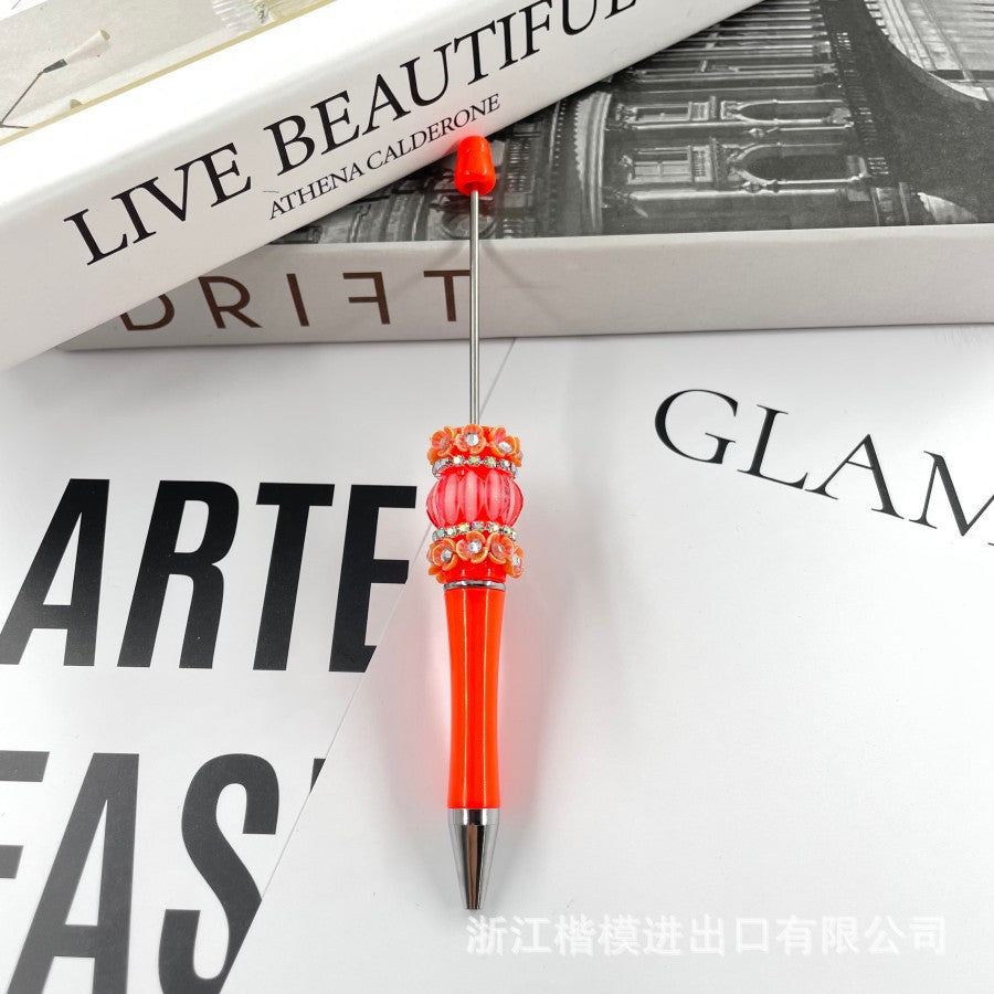 Wholesale Cute Petal Beadable Pen Personalized Cartoon Beadable Pens