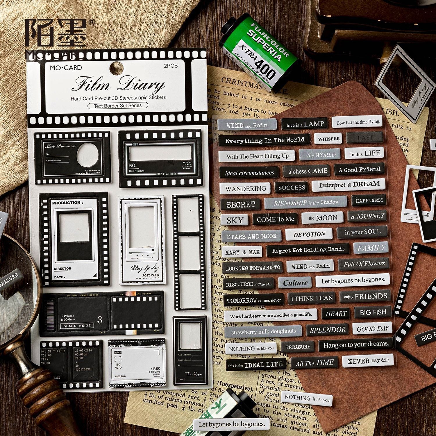 Wholesale Wholesale Momo hard card die-cut waste 3D three-dimensional stickers